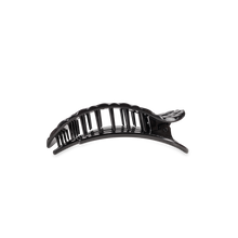 Load image into Gallery viewer, Flat Round Hair Clip | Small | Jet Black Quilted