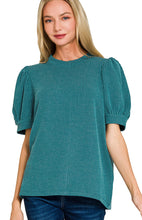 Load image into Gallery viewer, Z Rib Puff Sleeve Top