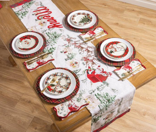 Mud Pie Vintage Santa Runner