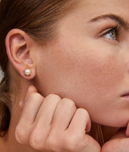 Load image into Gallery viewer, Ashton Gold Pearl Stud Earrings