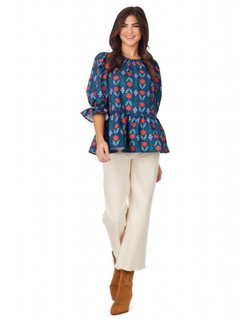 Pierce Flounce Top