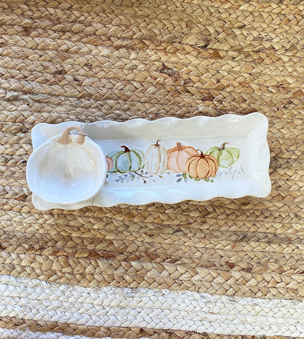 Gather Pumpkin Tray