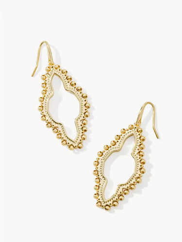 Abbie Beaded Open Frame Earring