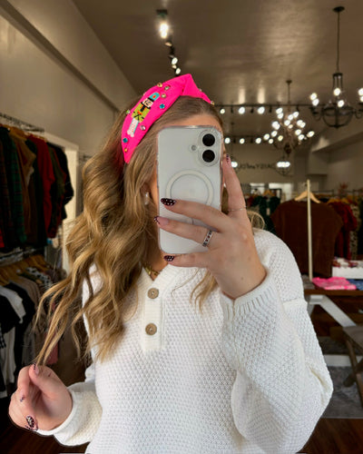 Mud Pie Holiday Beaded Headband