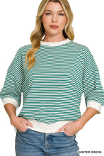 Load image into Gallery viewer, Z Striped 3/4 Sleeve Top