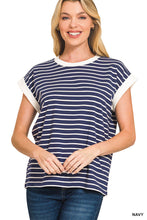 Load image into Gallery viewer, Z Cap Striped Sleeve Tee