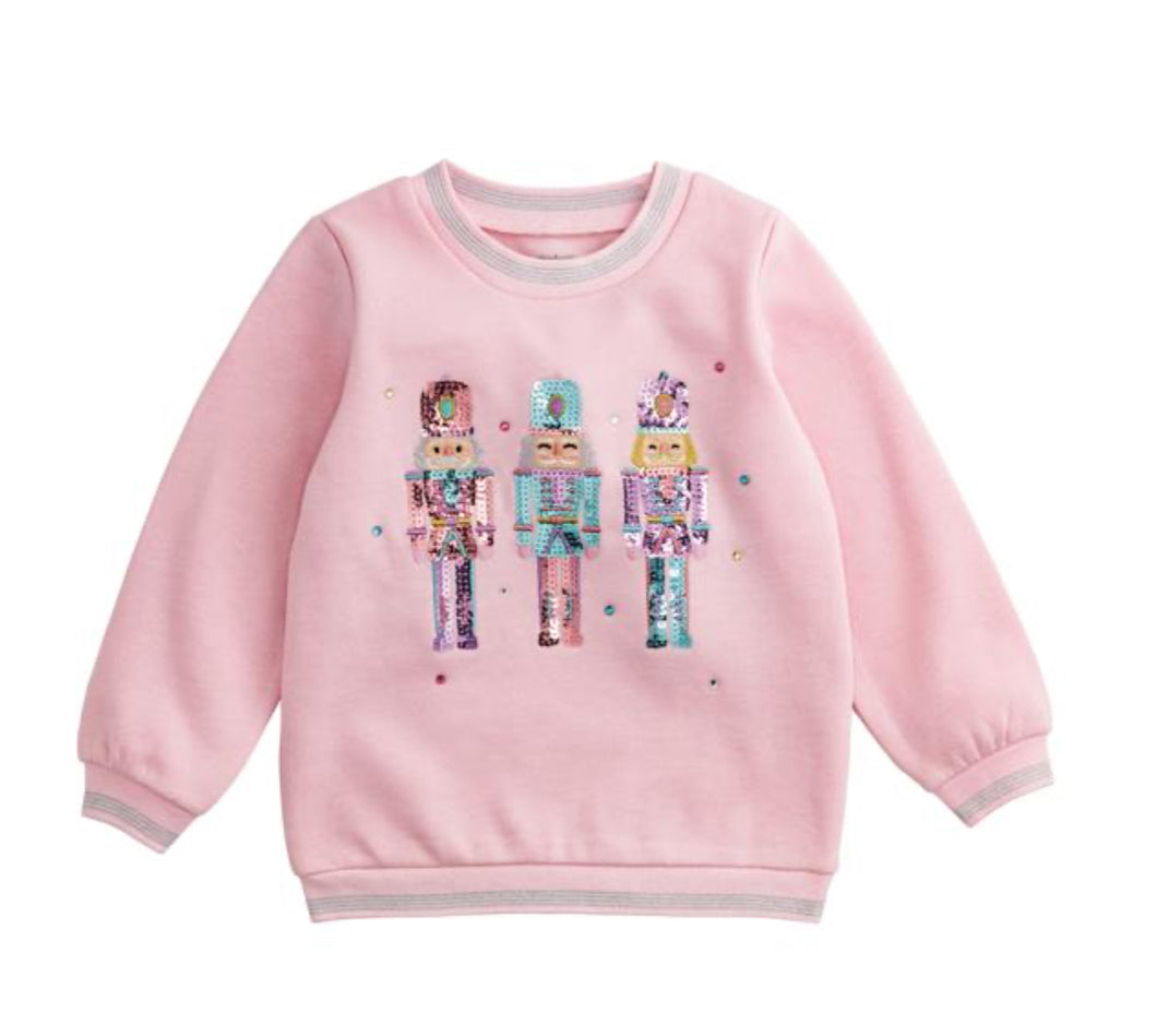 Mud Pie Sequin Nutcracker Toddler Sweatshirt