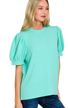 Load image into Gallery viewer, Z Rib Puff Sleeve Top