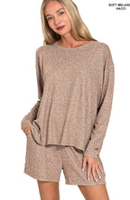 Load image into Gallery viewer, Z Melange L/S Tee Shorts Set