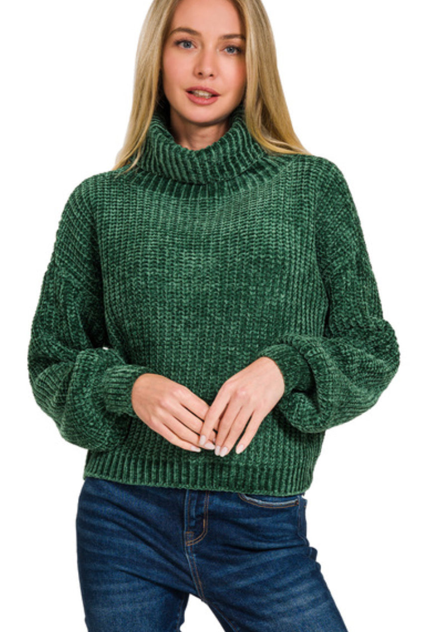 Z Chenille Turtleneck Sweater