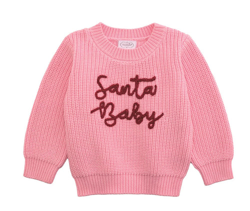 Mud Pie Pink Santa Baby Toddler Sweater