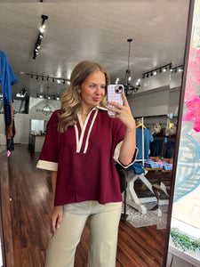 Cathy V-Neck Top