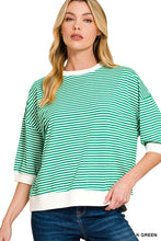 Load image into Gallery viewer, Z Striped 3/4 Sleeve Top