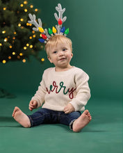 Load image into Gallery viewer, Mud Pie Merry Chainstitch Toddler Sweater