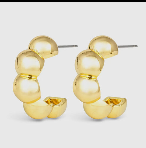 Jacqueline Polished Bubble Hoop