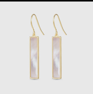 MOP Bar Drop Earrings