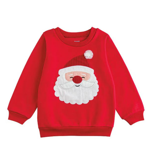 Mud Pie Applique Santa Toddler Sweatshirt