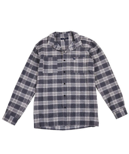 SS Men's Plaid Shacket Grey