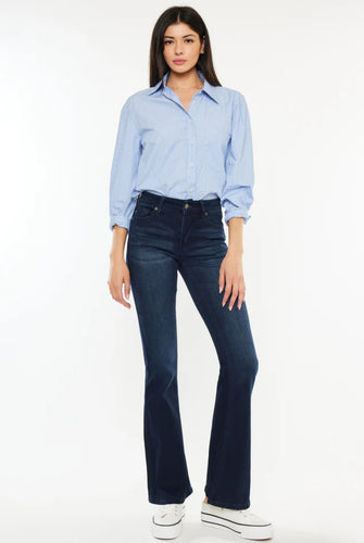 Peyton Mid Rise Flare Jeans (Petite)