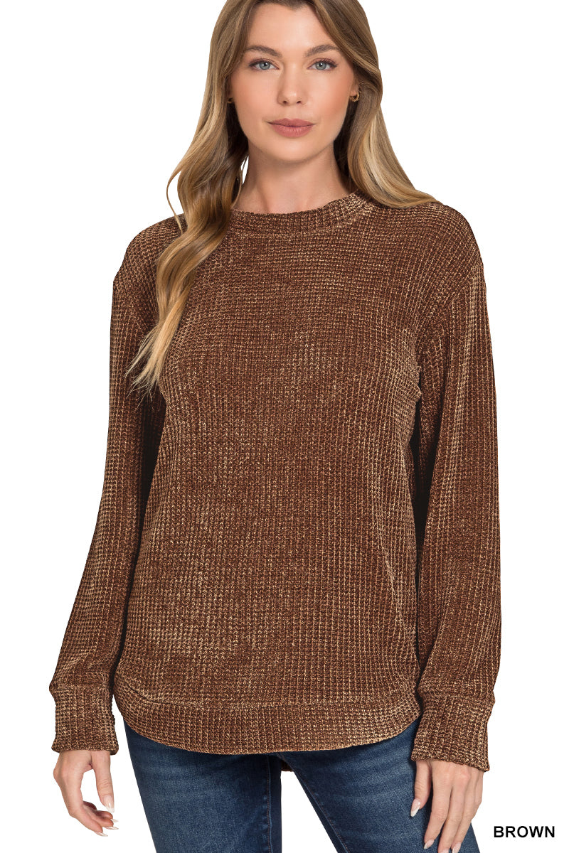 Z Chenille Waffle Sweater