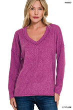 Load image into Gallery viewer, Z Ribbed V-Neck L/S Top