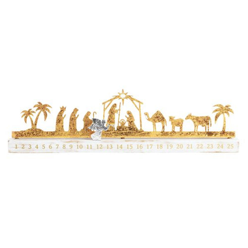 Mud Pie Gold Nativity Countdown Calendar