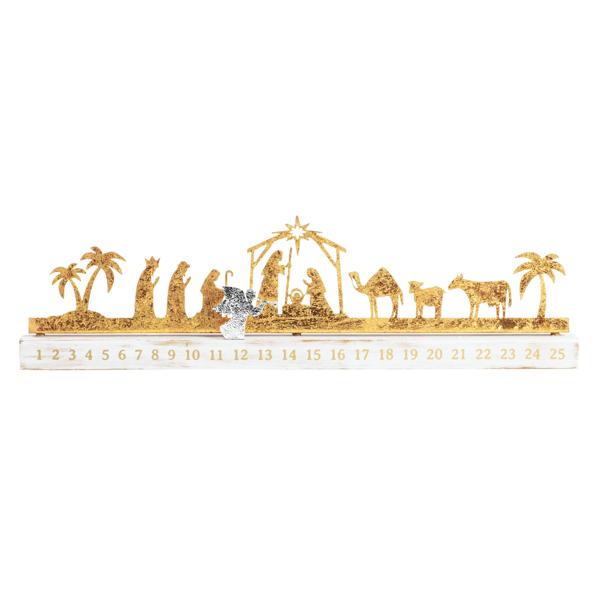 Mud Pie Gold Nativity Countdown Calendar