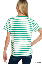 Load image into Gallery viewer, Z Striped Crew Neck Tee