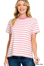 Load image into Gallery viewer, Z Striped Crew Neck Tee