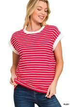 Load image into Gallery viewer, Z Cap Stripe Sleeve Tee
