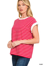 Load image into Gallery viewer, Z Cap Stripe Sleeve Tee