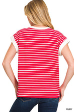 Load image into Gallery viewer, Z Cap Stripe Sleeve Tee