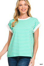 Load image into Gallery viewer, Z Cap Stripe Sleeve Tee