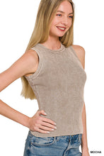 Load image into Gallery viewer, Z Washed Ribbed Sweater Tank
