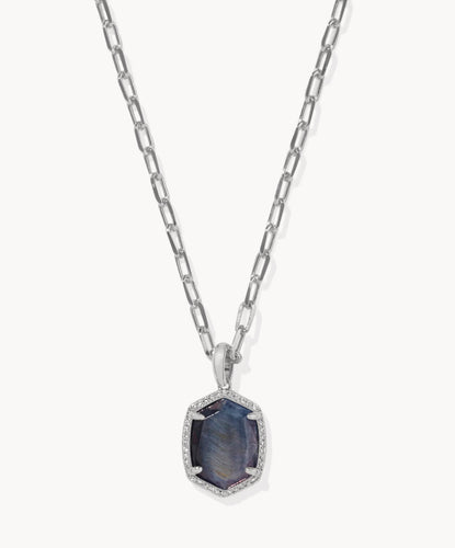 Daphne Pave Framed Pendant Necklace