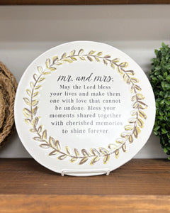 Mr and Mrs Bless Plate