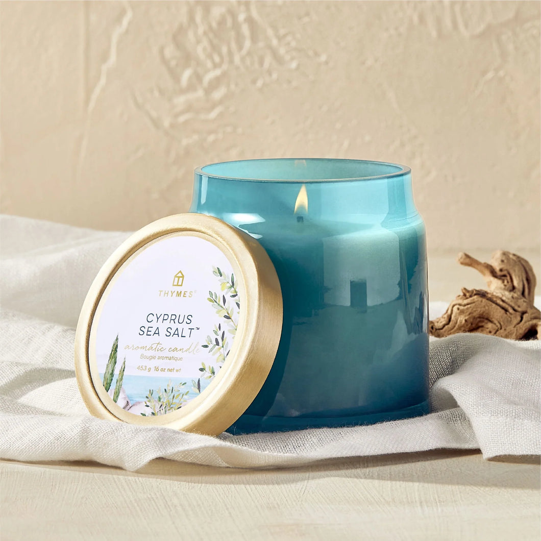 Cyprus Sea Salt Glass Jar Candle
