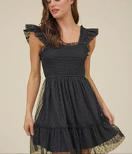 Load image into Gallery viewer, Polka Dot Chiffon Smocked Mini Dress