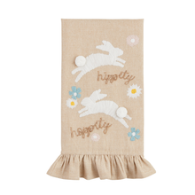 Load image into Gallery viewer, Bunny Embroidered Ruffle Towel