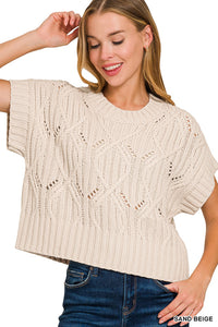 Z Cable Knit Sweater