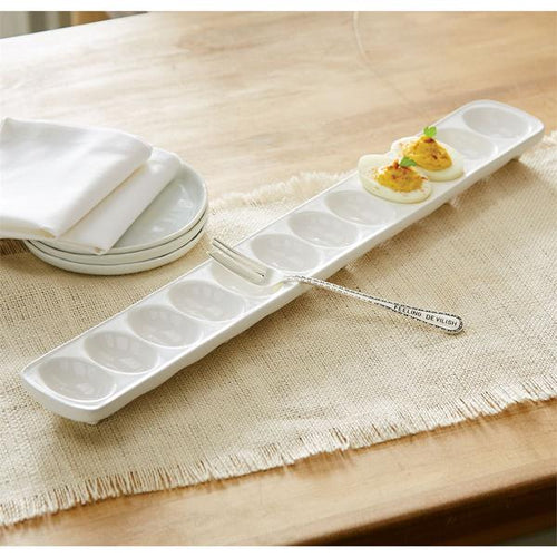Mud Pie Deviled Egg Serving Tray Set