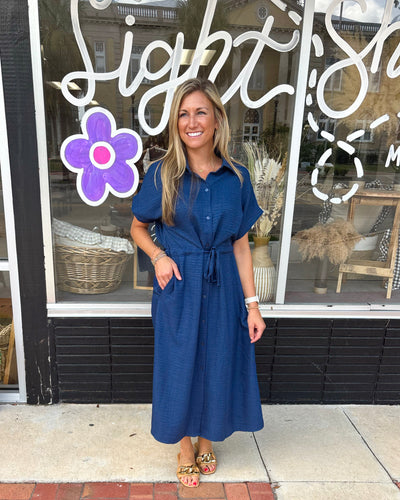 Laverne Drawstring Midi Dress