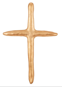 Mud Pie Gold Decorative Cross Sitters; 10" x 6 1/2", Gold