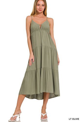 Z Tiered Cami Midi Dress