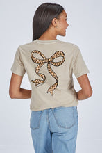 Load image into Gallery viewer, Simply Acid Wash Leo Bow Tee