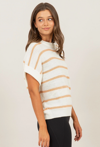 Heather S/S Striped Sweater