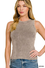 Load image into Gallery viewer, Z Washed Ribbed Sweater Tank