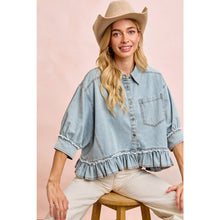 Load image into Gallery viewer, Kenzi Denim Button Up Shirt