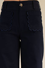 Load image into Gallery viewer, Colette Cropped Wide-Leg Scallop Pocket Detail Pants