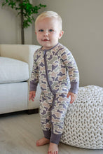Load image into Gallery viewer, Convertible Bamboo Zip Romper | Camo Cutie